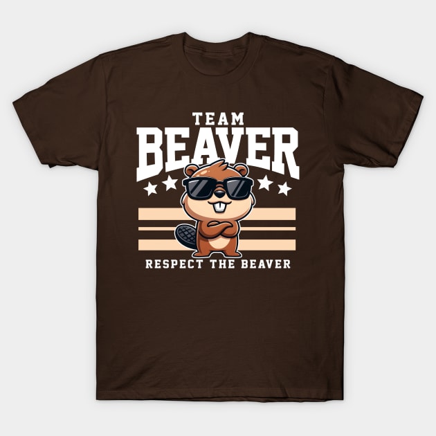 Team Beaver Respect the Beaver T-Shirt by DetourShirts